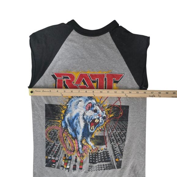 Vintage Ratt T-shirt 1984 Ratt N Roll Tour Single Stitch Medium Cut off Concert - Picture 4 of 5